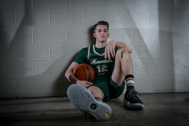 All-Colorado selection Cal Baskind of Mountain Vista poses for a portrait at Mullen High School in Denver on Tuesday, March 25, 2025. (Photo by AAron Ontiveroz/The Denver Post)